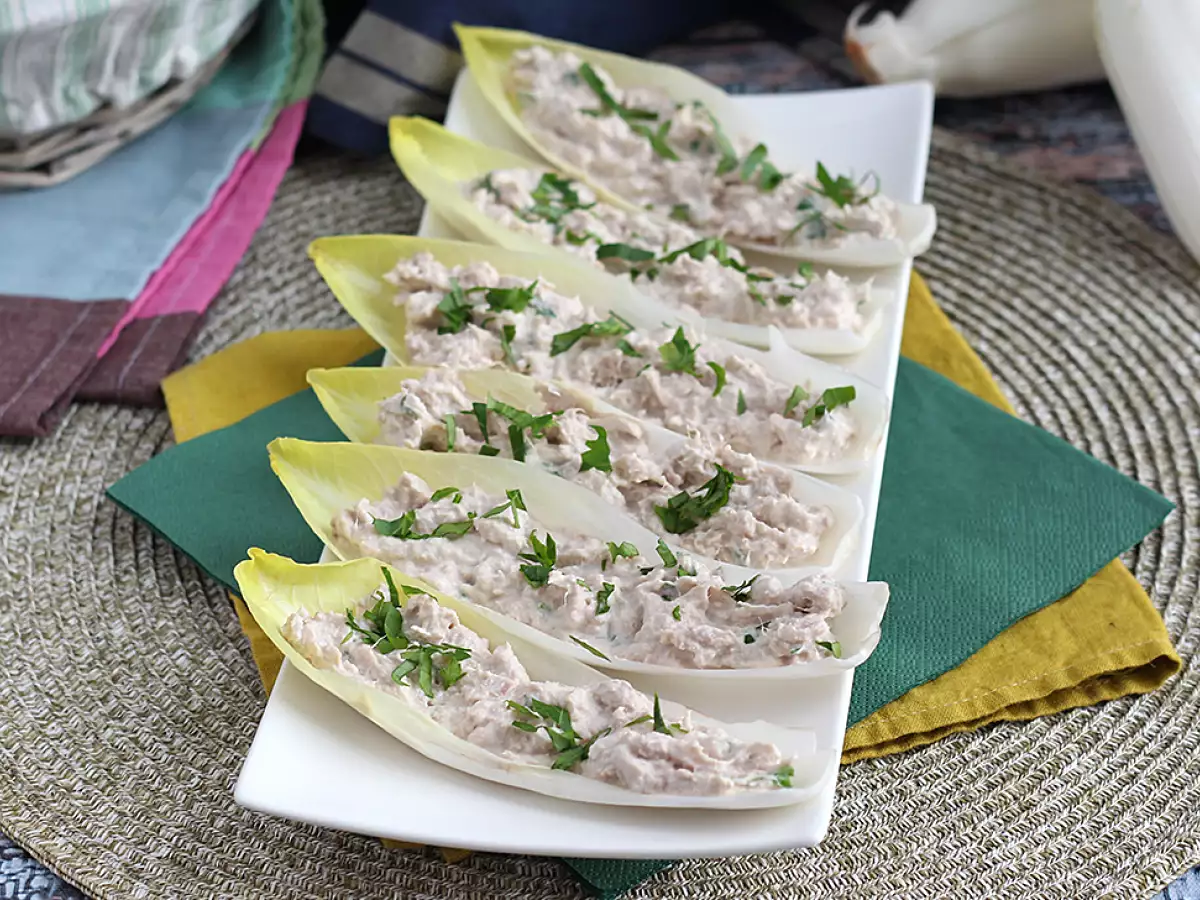 Recept Endive trays s tuniakovou náplňou