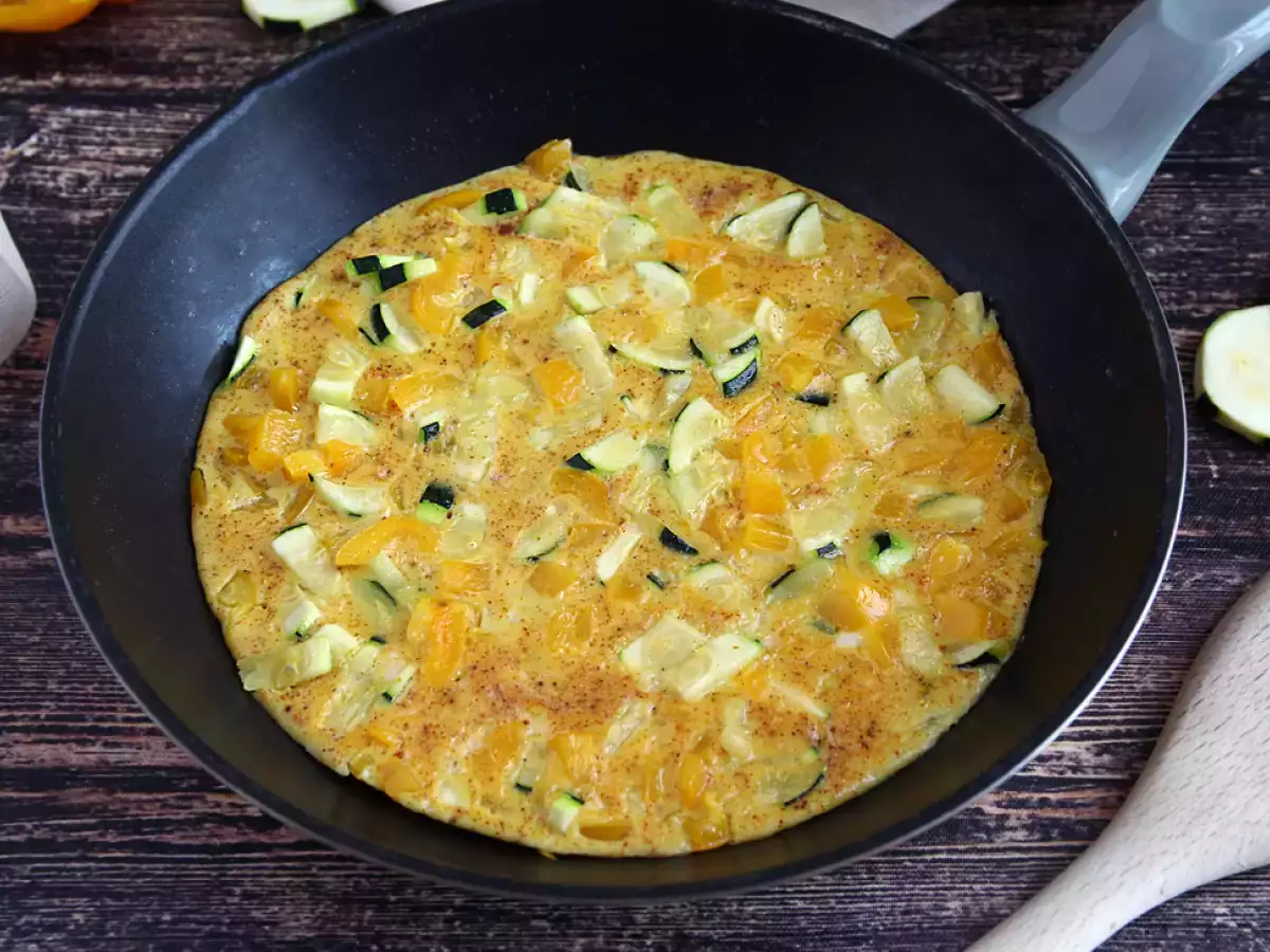 Recept Omeleta z papriky a cukety