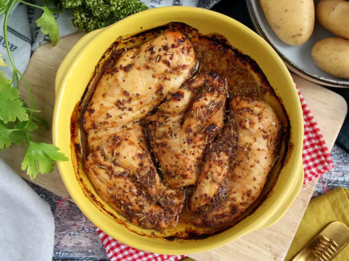 Recept Pečené kurča s medom a horčicou