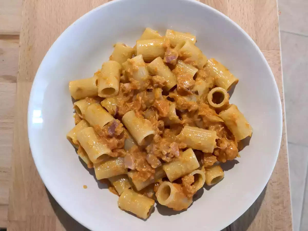 Recept Cestoviny s tekvicou a slaninou
