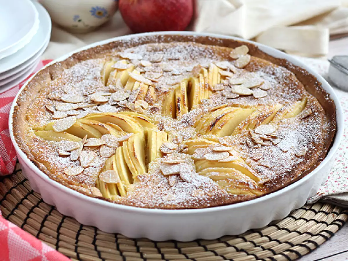 Recept Jablkový a mandľový koláč (tarte normande)