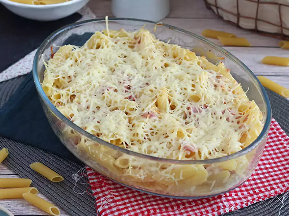 Recept Šunka a syrové cestoviny