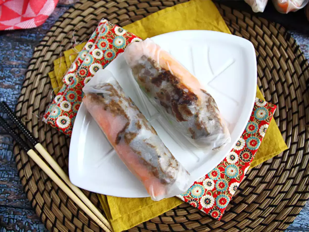 Recept Jarné závitky - marinované hovädzie mäso