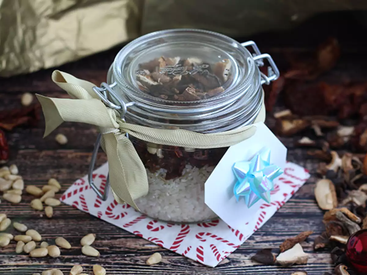 Recept Súprava na rizoto s hubami a sušenými paradajkami