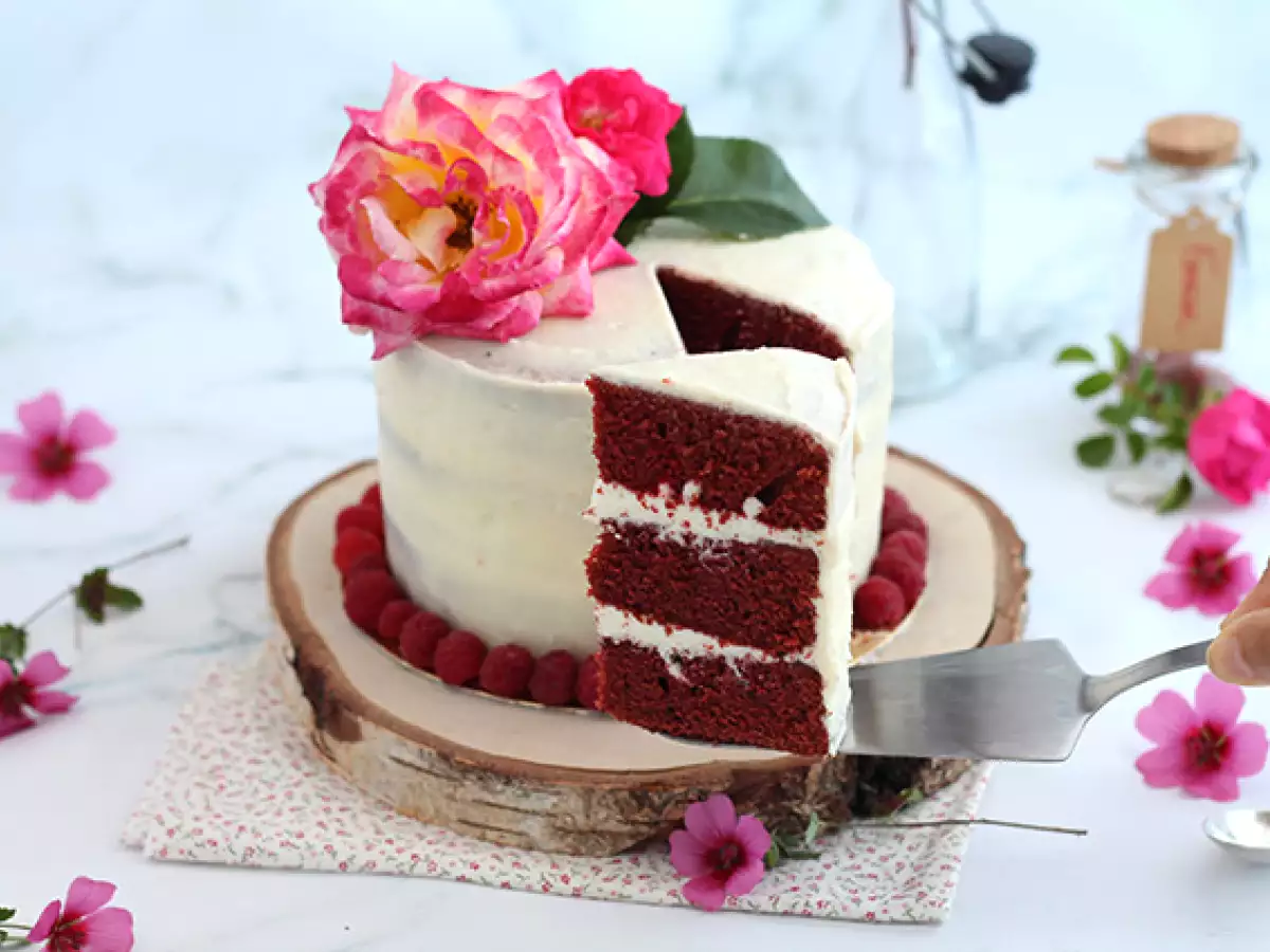 Recept Červený zamatový koláč