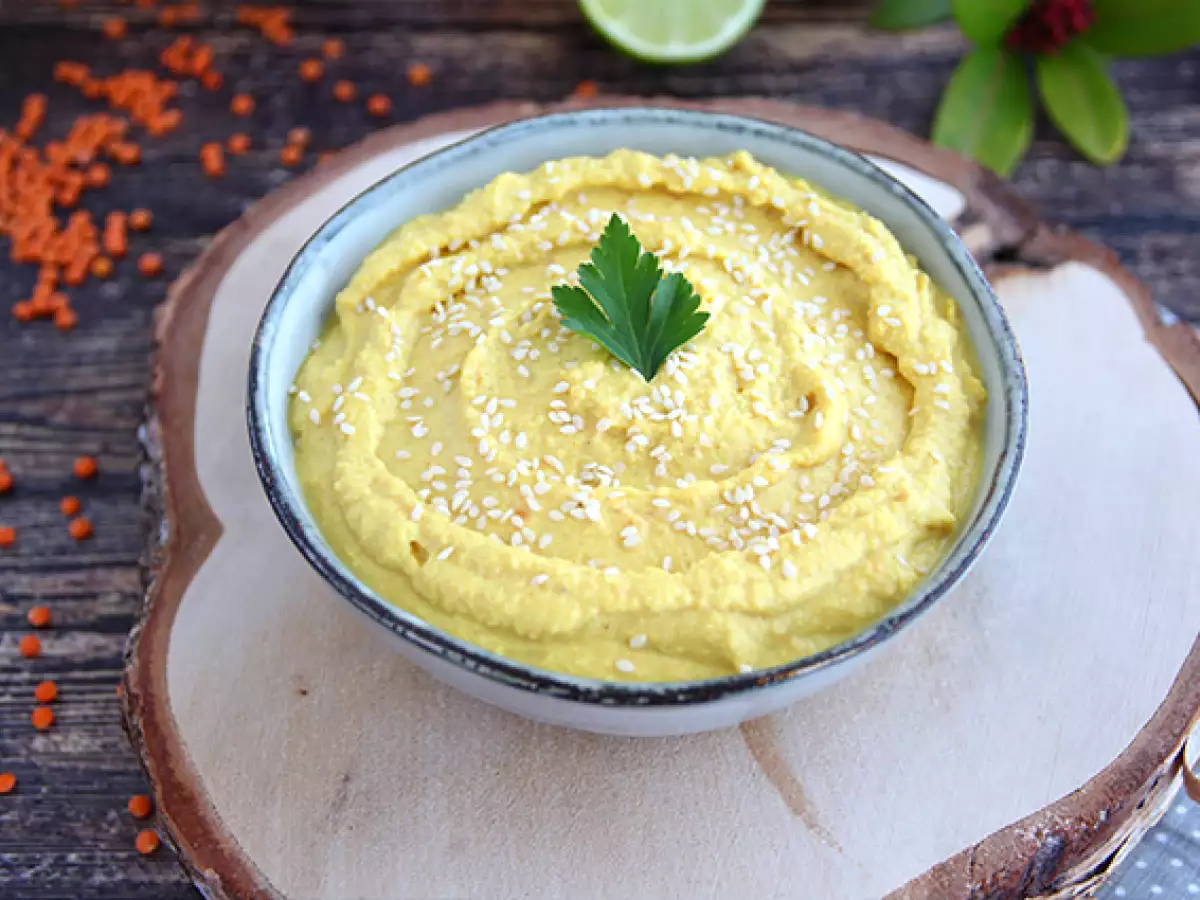 Recept Koralová šošovicová nátierka