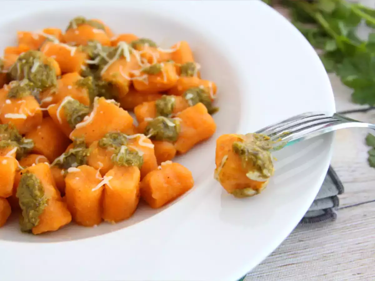 Recept Sladké zemiakové halušky (ľahké halušky)