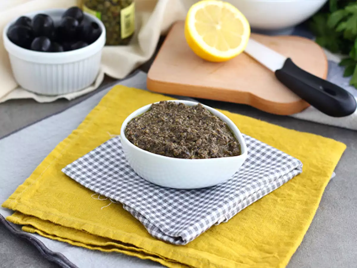 Recept Rýchla tapenáda s čiernymi olivami
