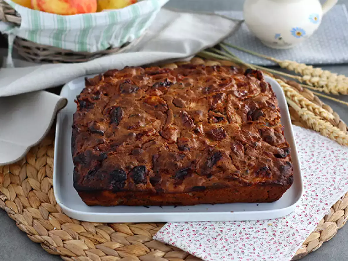 Recept Jablkový, orechový a škoricový koláč