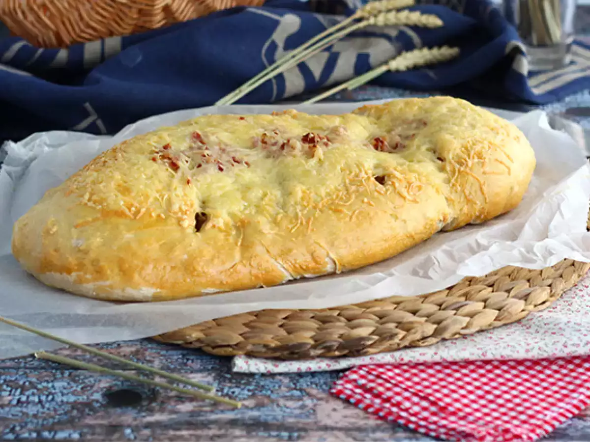 Recept Fougasse so slaninou a cibuľou