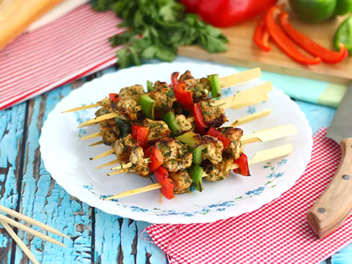 Recept Kebab z kuracieho mäsa a papriky