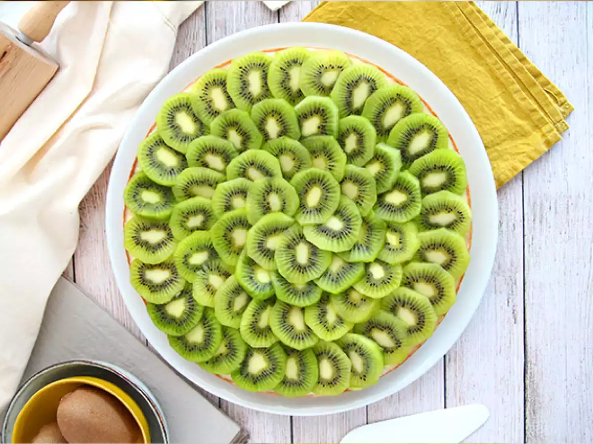 Recept Koláč s kivi (rýchly a jednoduchý)