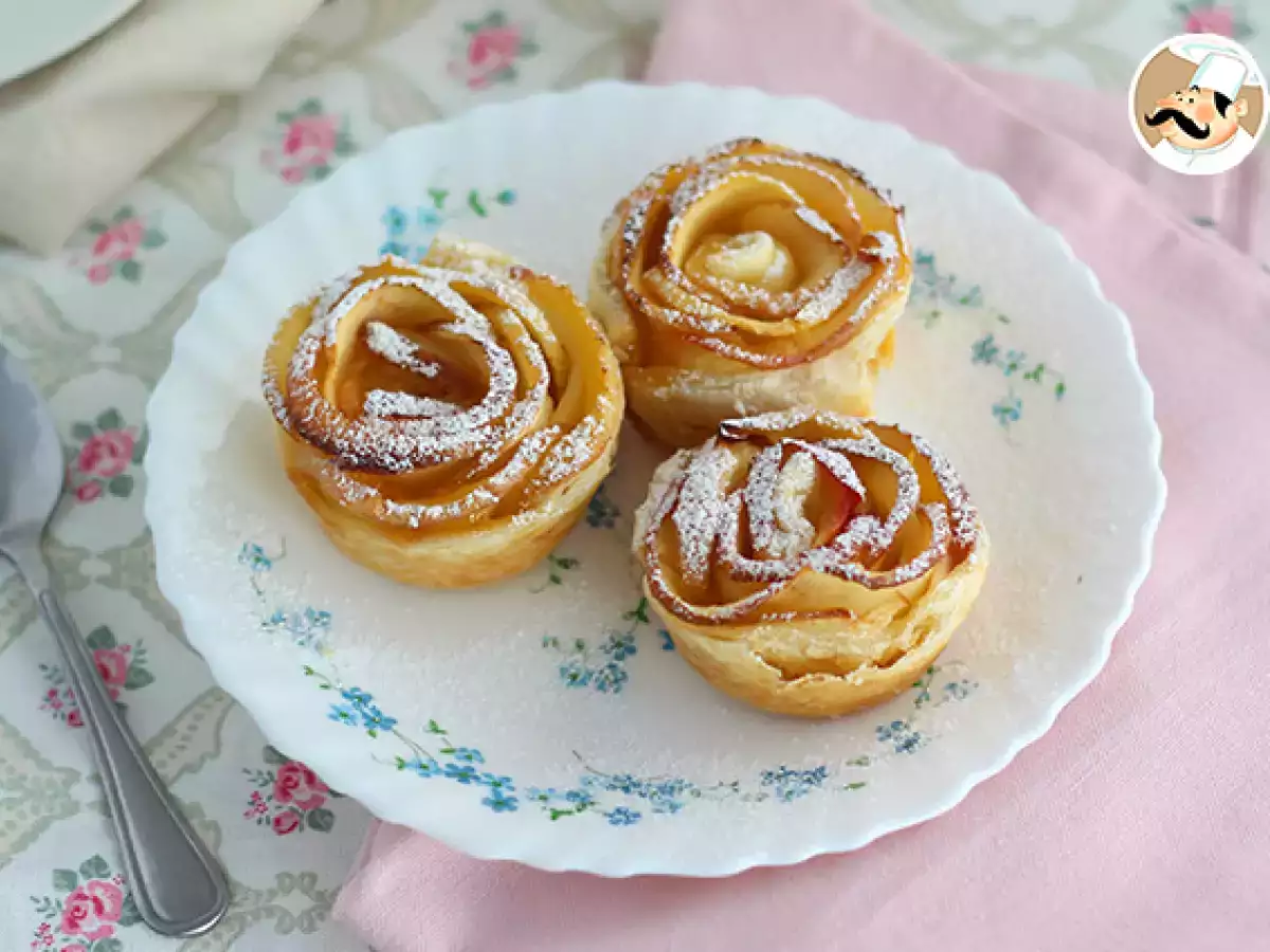Recept Jablkové kvetinové tartaletky