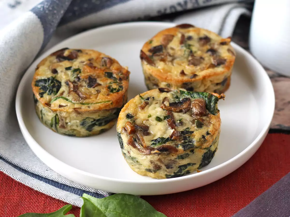 Recept Špenátové a hubové placky