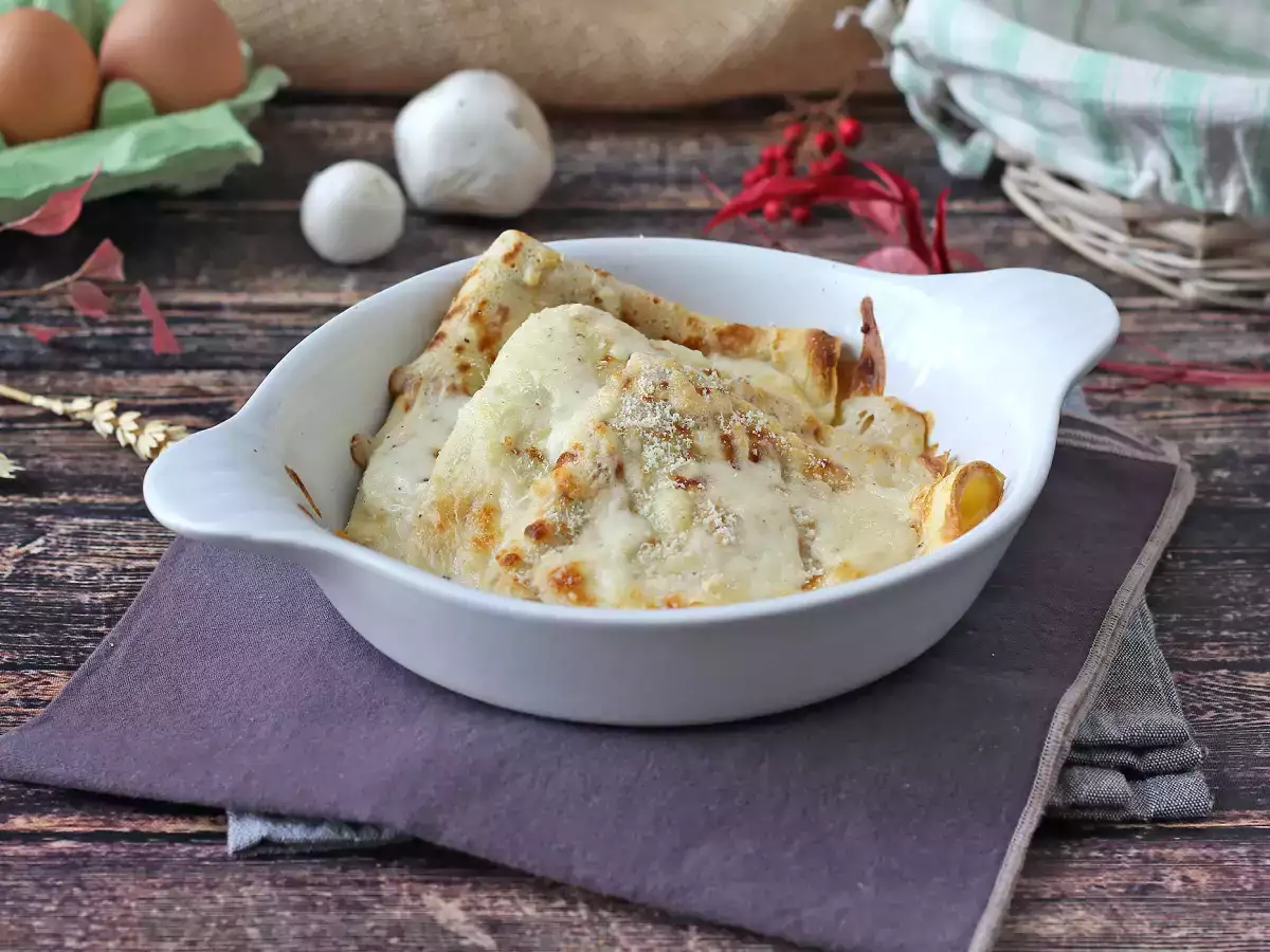 Recept Crespelle ricotta a huby: dokonalý krémový vegetariánsky recept na každú príležitosť