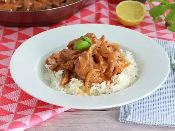Recept Rýchle a jednoduché hovädzie mäso stroganoff