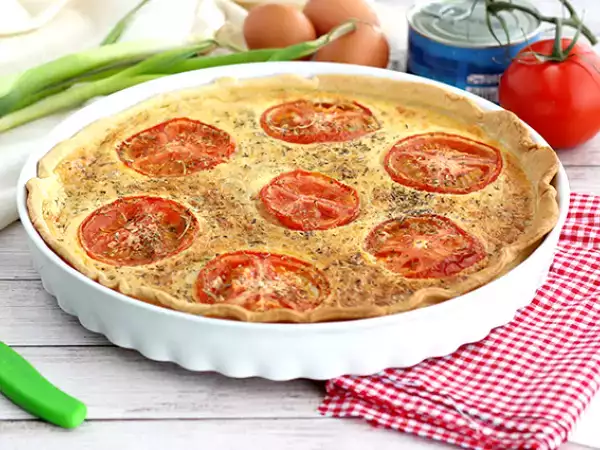 Recept Quiche s tuniakom a paradajkami