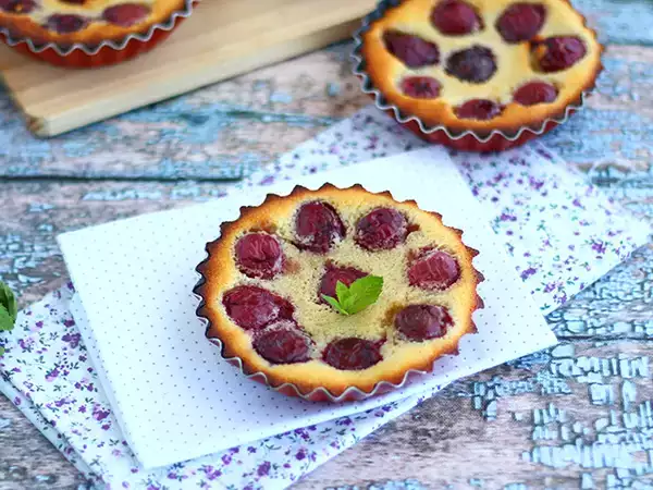 Recept Bezlepkový mini čerešňový clafoutis