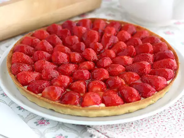 Recept Jednoduchý jahodový koláč