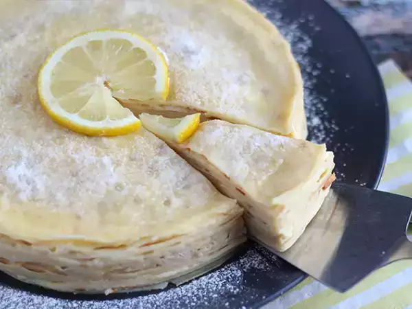 Recept Citrónový palacinkový koláč