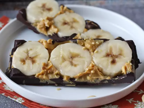 Recept Mini banánové, arašidové maslo a čokoládové tyčinky, veľmi chutné bez pridaného cukru