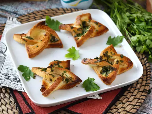 Recept Cesnakový chlieb na spôsob hviezdy so sendvičovým chlebom