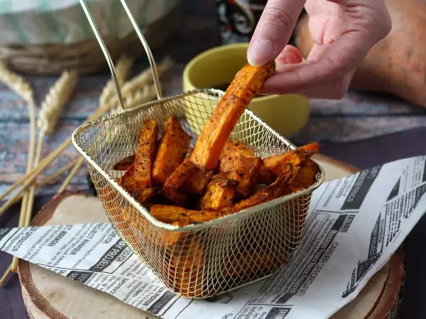Recept Sladké zemiakové hranolčeky vo fritéze air fryer, aby boli chrumkavé a žuvačkové!