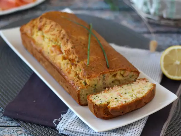 Recept Údený losos, citrón a pažítkový koláč
