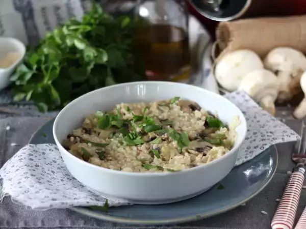 Recept Hubové rizoto v reštaurácii cookeo