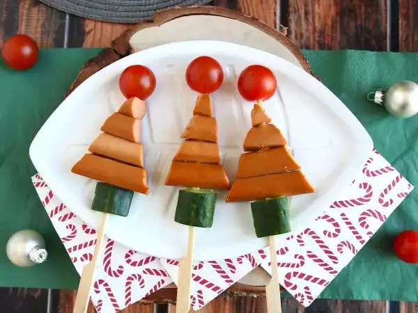 Recept Špízy sapin knackis: rýchly a jednoduchý vianočný aperitív!