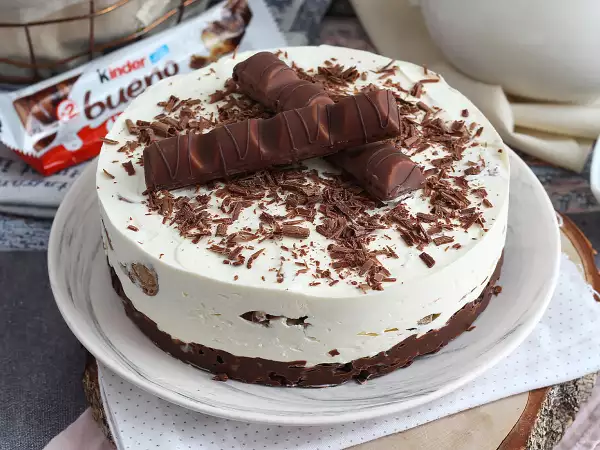 Recept Báječný tvarohový koláč kinder bueno bez pečenia