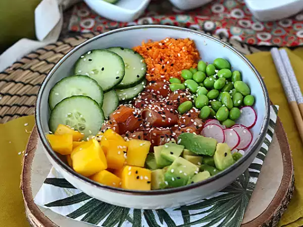 Recept Miska poké s lososom