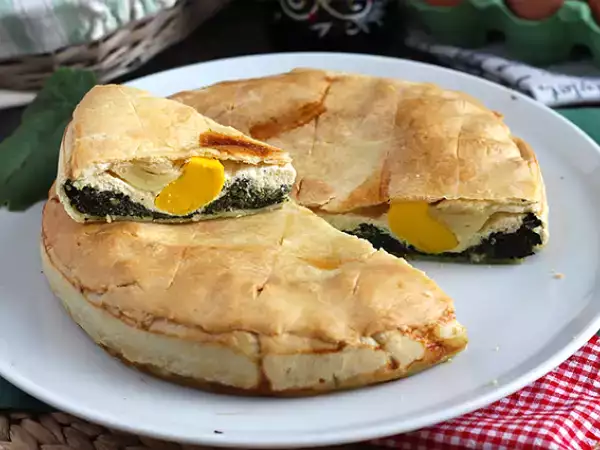Recept Špenátový, ricottový a vaječný koláč - talianska torta pasqualina