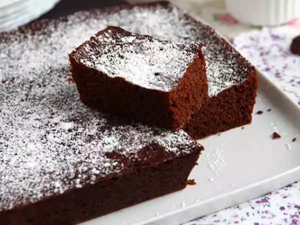 Recept Čokoládový piškótový koláč v mikrovlnnej rúre za 5 min.