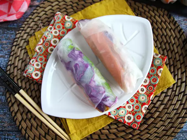 Recept Vegetariánske jarné závitky - červená kapusta a sladké zemiaky