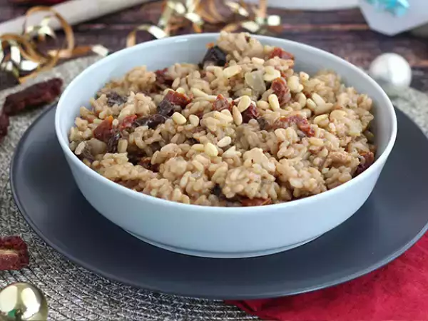 Recept Vegetariánske rizoto so sušenými paradajkami a hubami