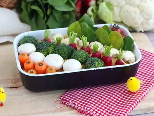 Recept Zeleninová záhrada na aperitívy (hummus a baby zelenina)