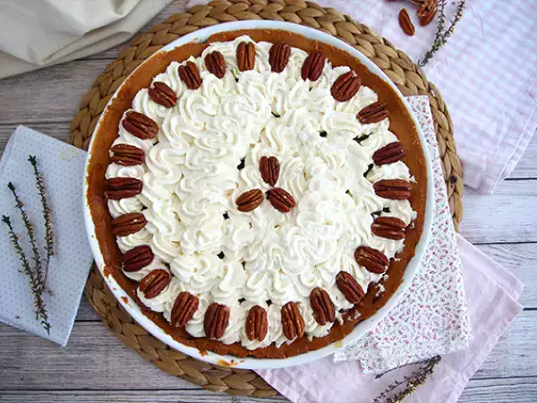 Recept Vanilkový karamelový orechový koláč