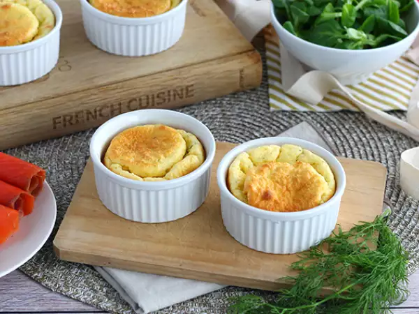 Recept Suflé z údeného lososa a syra fromage frais