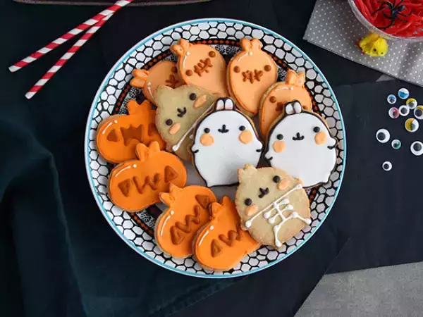 Recept Halloweenske chlebíčky molang