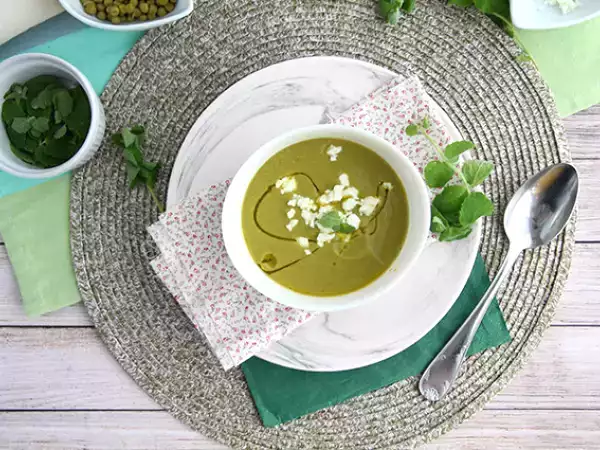 Recept Rýchla studená hrachová polievka