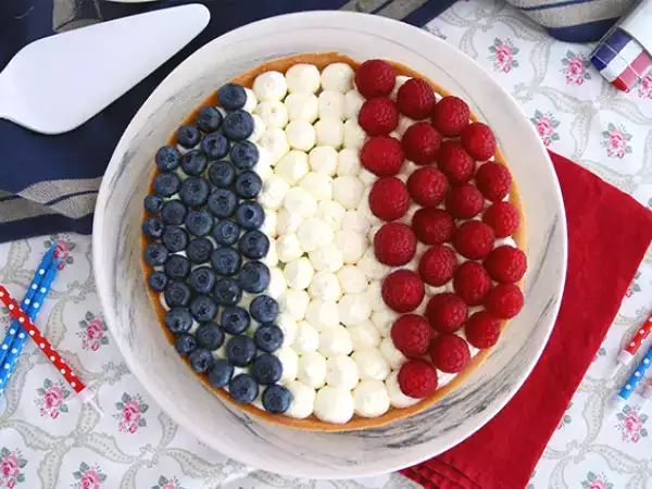 Recept Francúzsko modrý biely červený koláč