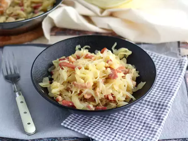 Recept Biela kapusta so slaninou