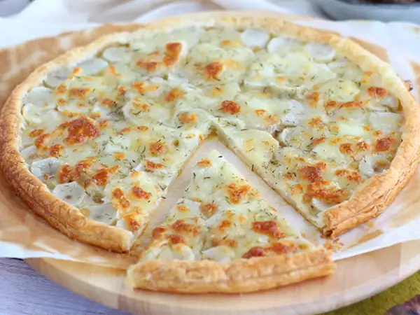 Recept Koláč z lístkového cesta s topinamburami