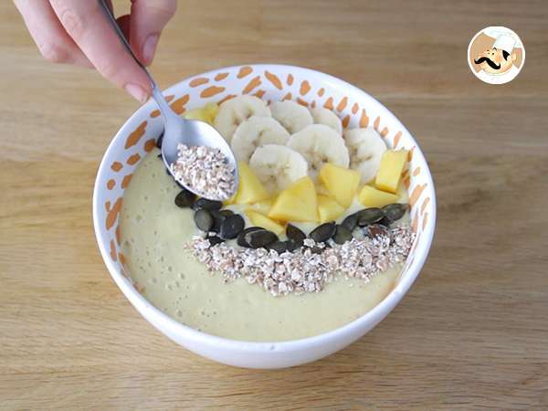 Miska smoothie s mangom a banánom - Príprava krok 3