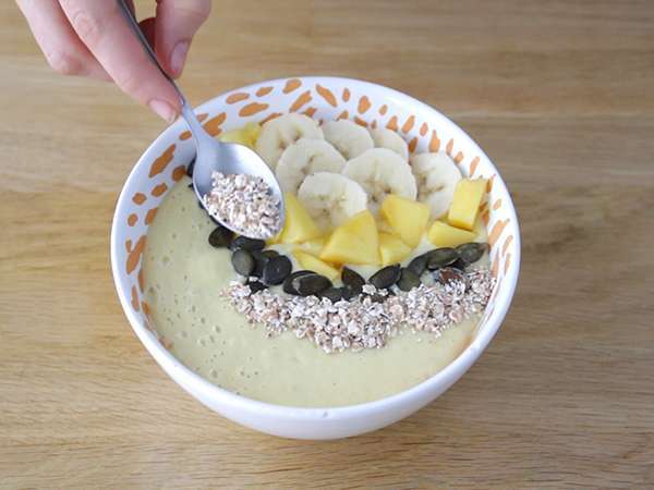Banánová misa s mangovým smoothie - Príprava krok 3