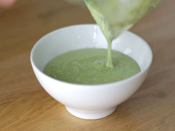 Smoothie misa kiwi mäta špenátové výhonky - Príprava krok 2