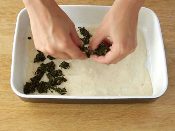 Špenátové lasagne s kozím syrom - Príprava krok 1