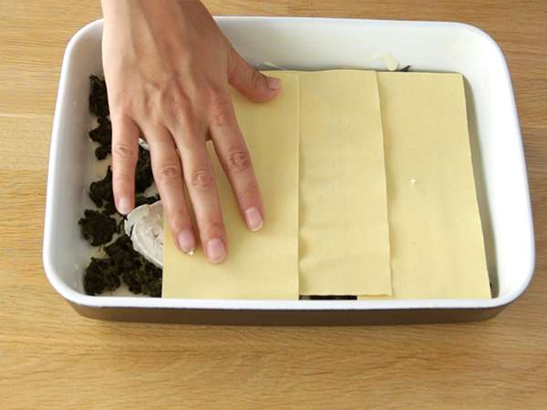 Špenátové lasagne s kozím syrom - Príprava krok 3