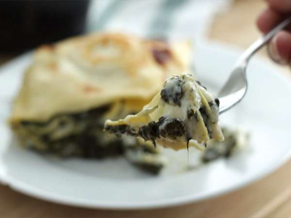 Špenátové lasagne s kozím syrom - Príprava krok 6